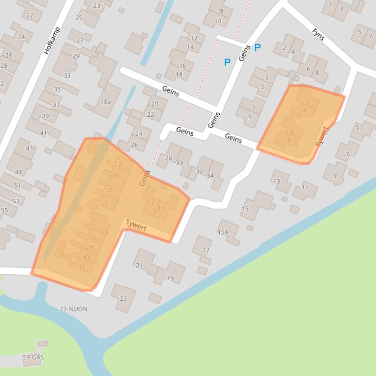 Kaart van postcodegebied 8731CL.