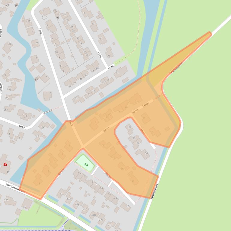 Kaart van postcodegebied 8731DG.