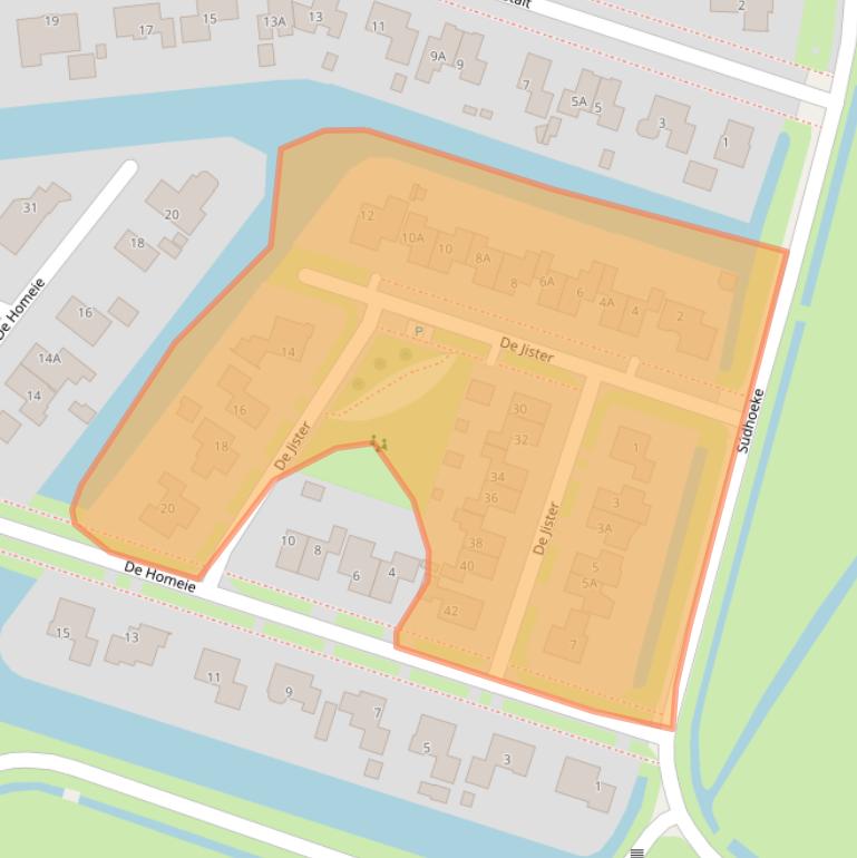 Kaart van postcodegebied 8731EB.