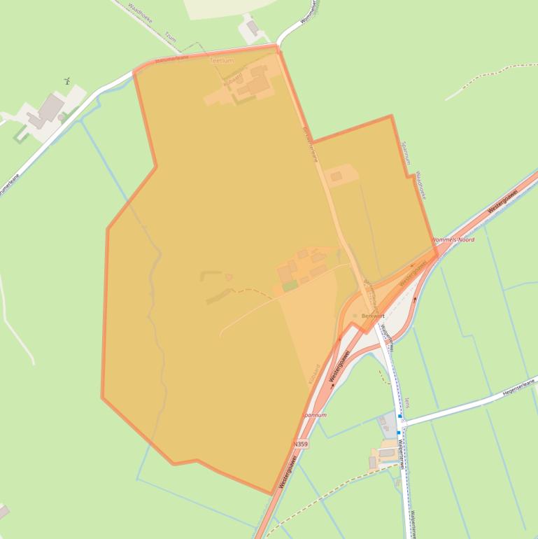 Kaart van postcodegebied 8732EB.