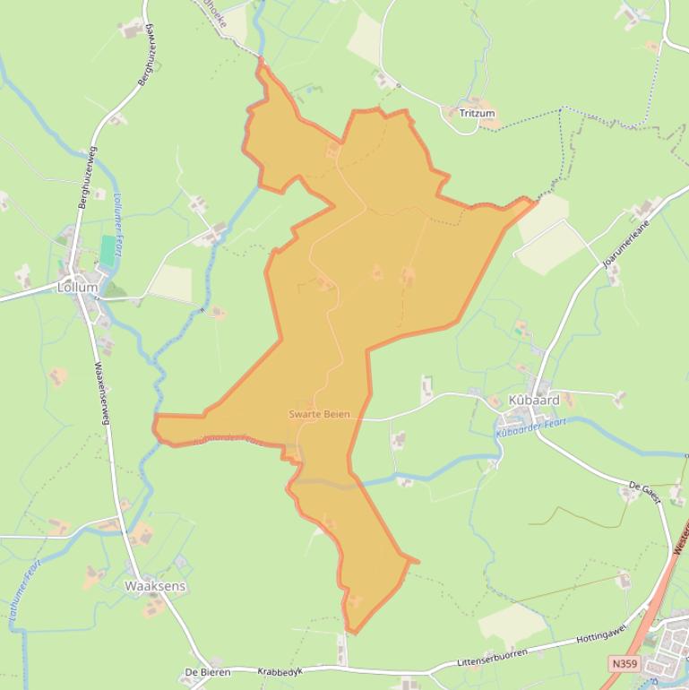 Kaart van postcodegebied 8732EL.