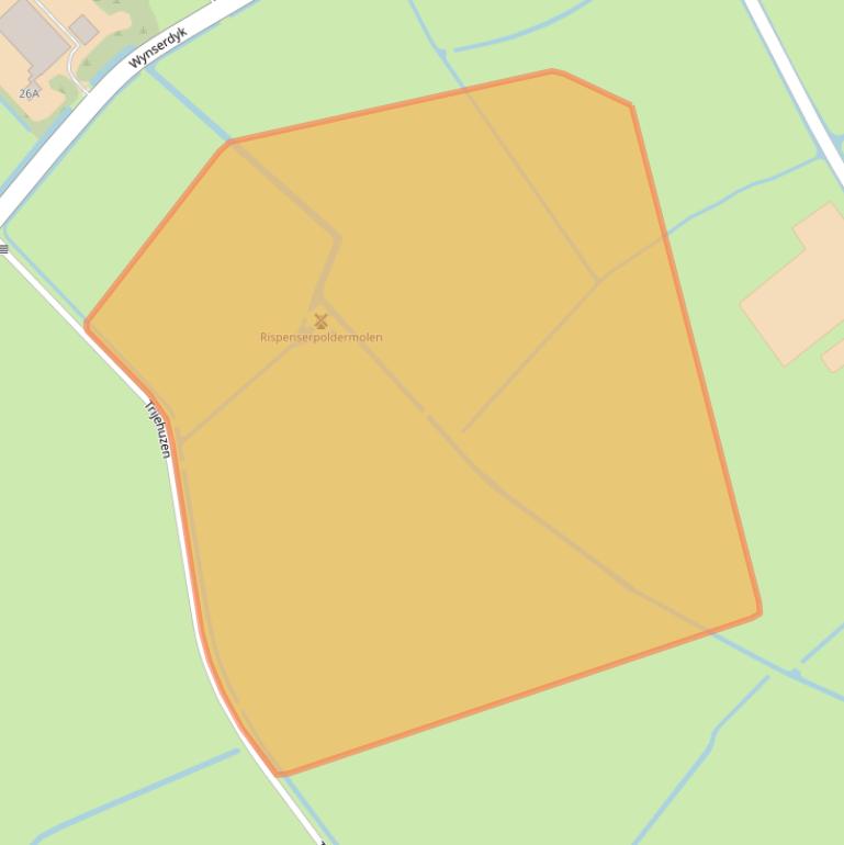 Kaart van postcodegebied 8734AA.