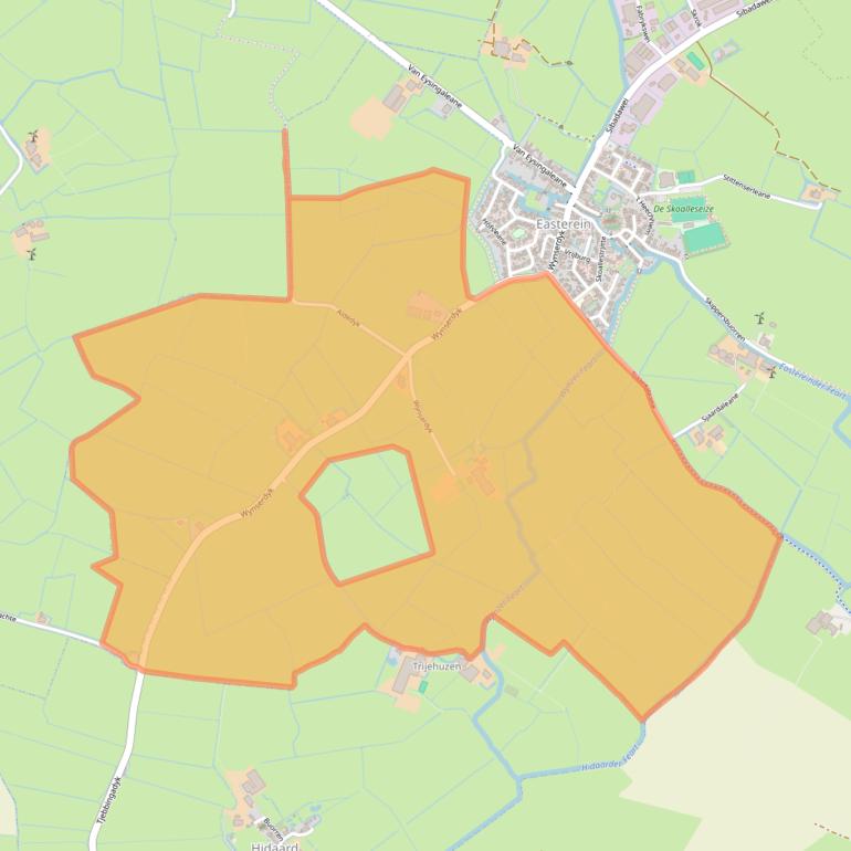 Kaart van postcodegebied 8734GB.