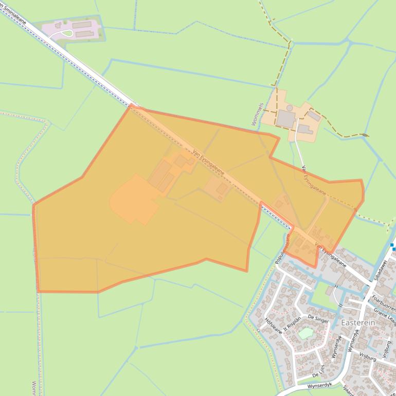 Kaart van postcodegebied 8734GD.