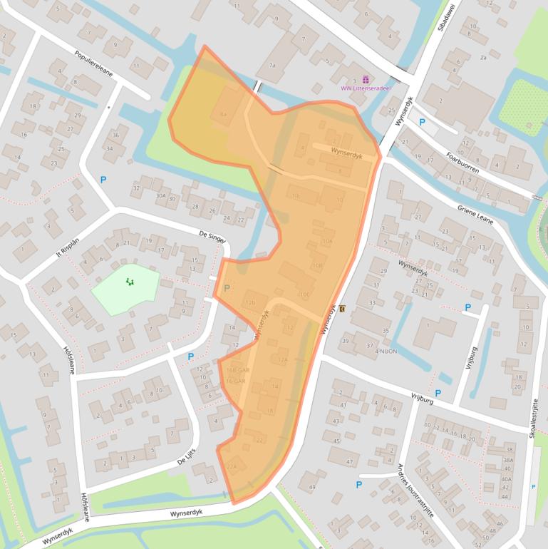 Kaart van postcodegebied 8734GG.