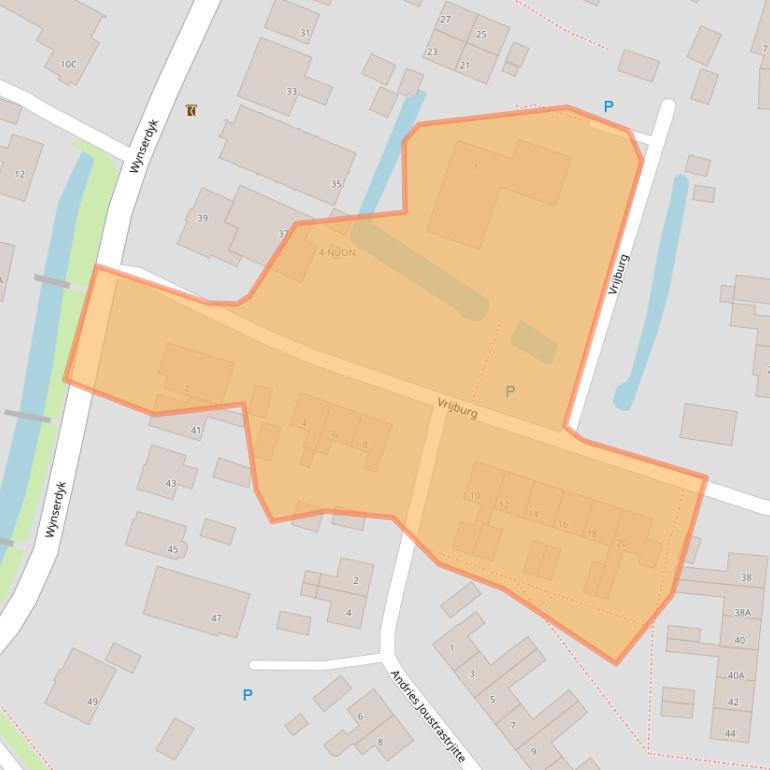 Kaart van postcodegebied 8734GK.