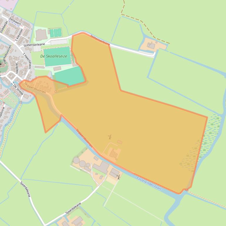 Kaart van postcodegebied 8734GT.