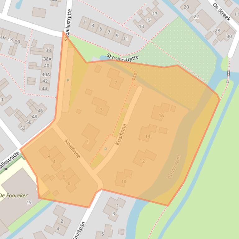 Kaart van postcodegebied 8734HK.