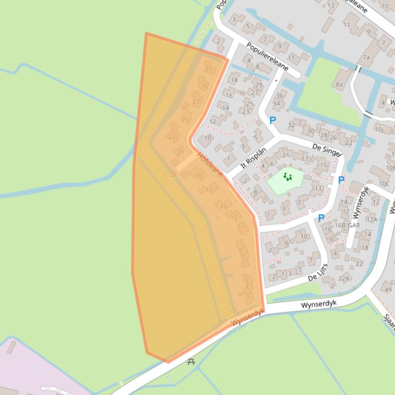 Kaart van postcodegebied 8734HM.