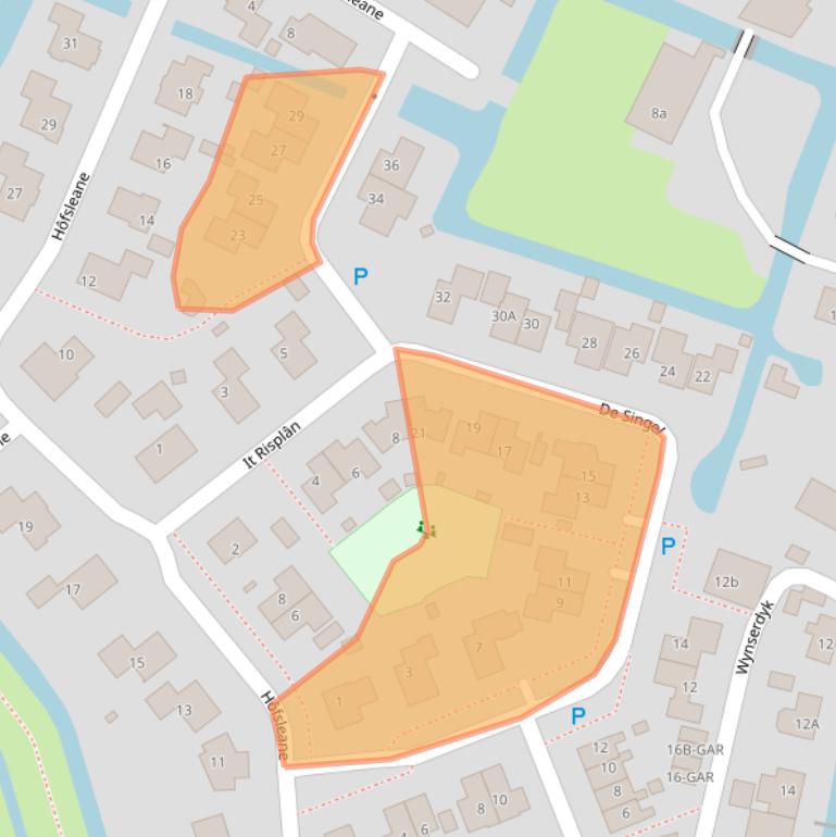 Kaart van postcodegebied 8734HP.