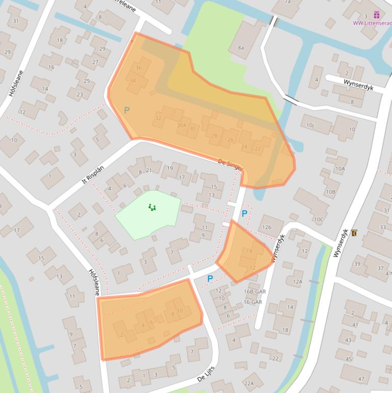 Kaart van postcodegebied 8734HR.