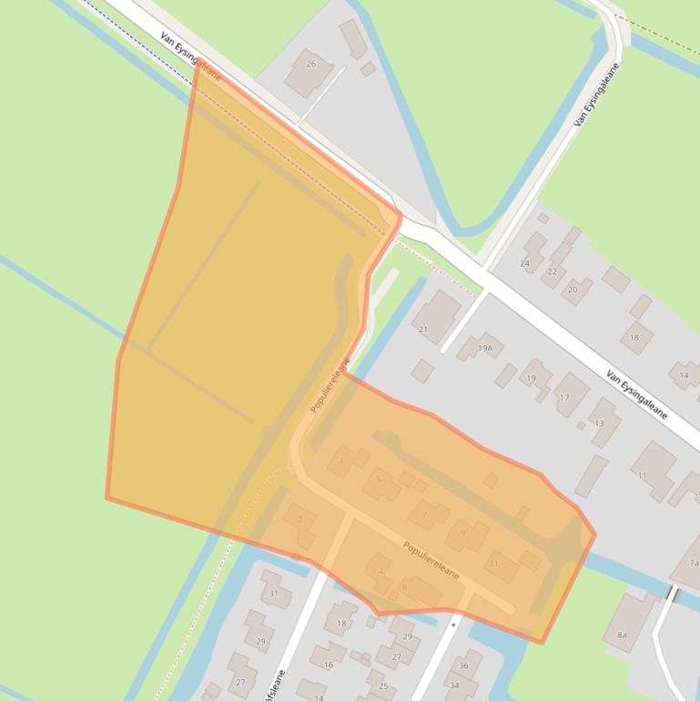 Kaart van postcodegebied 8734HS.