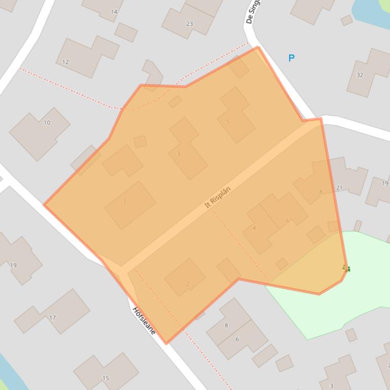 Kaart van postcodegebied 8734HT.