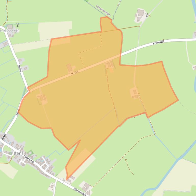 Kaart van postcodegebied 8735HK.