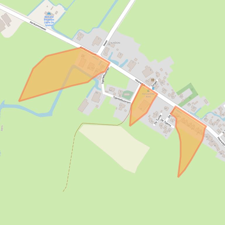 Kaart van postcodegebied 8735HR.