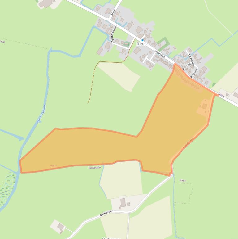 Kaart van postcodegebied 8735HS.