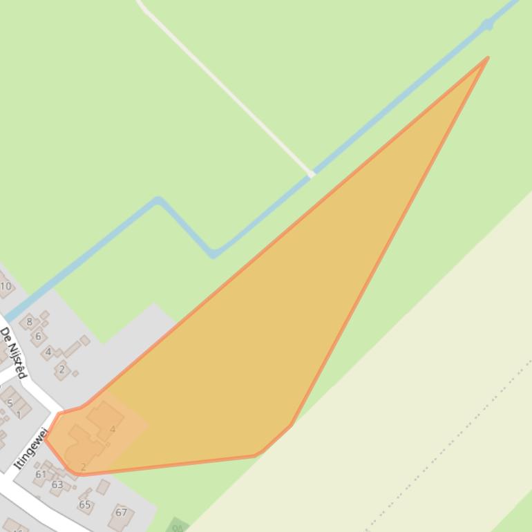 Kaart van postcodegebied 8735HT.