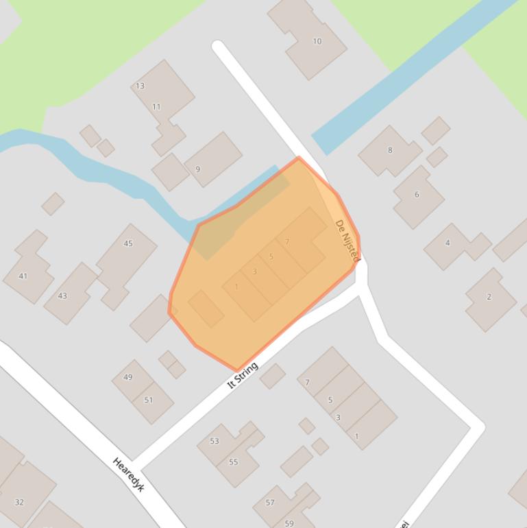 Kaart van postcodegebied 8735HW.