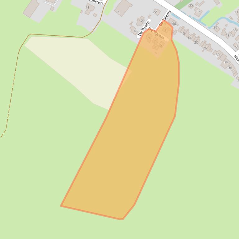 Kaart van postcodegebied 8735HX.