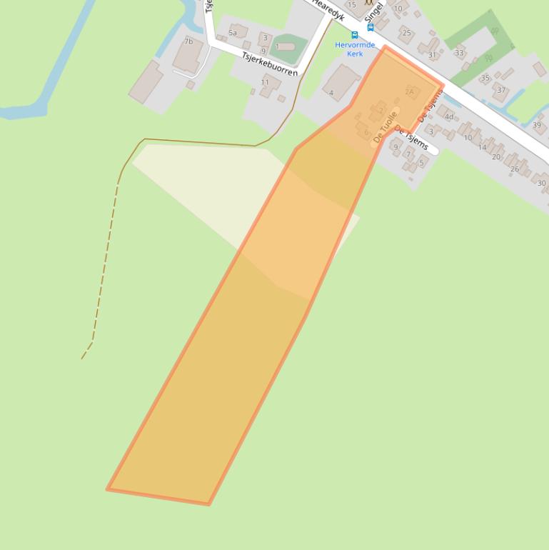 Kaart van postcodegebied 8735HZ.