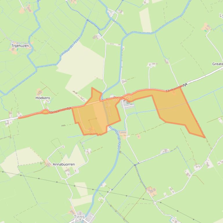 Kaart van postcodegebied 8736JB.