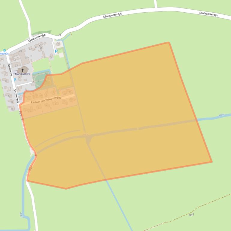 Kaart van postcodegebied 8736JG.