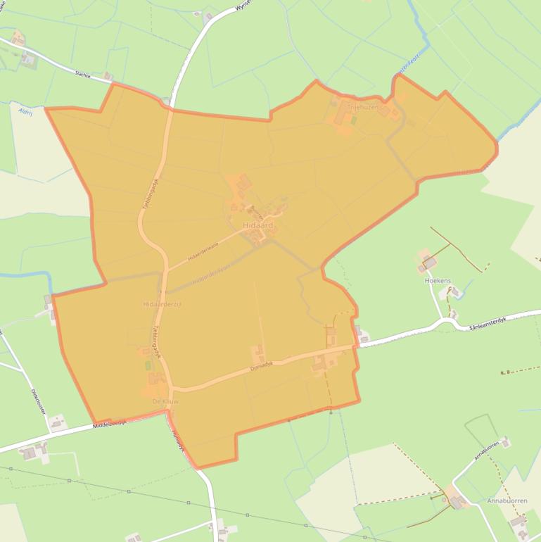 Kaart van postcodegebied 8737.