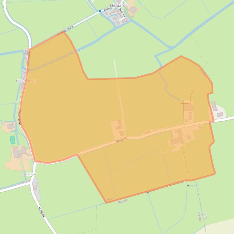 Kaart van postcodegebied 8737JK.