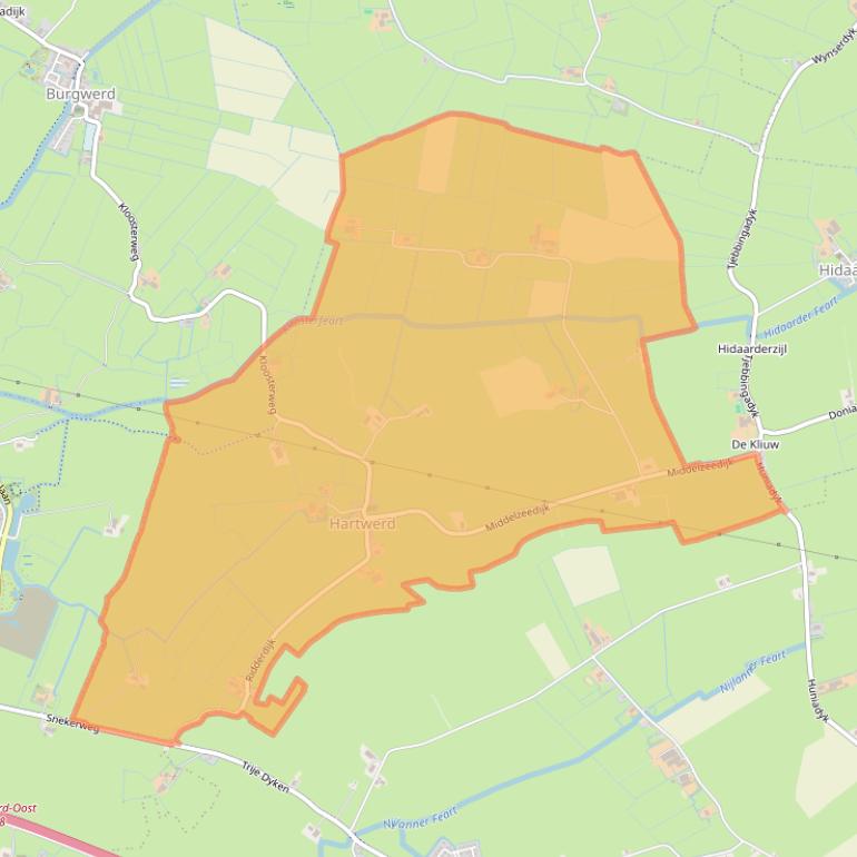 Kaart van postcodegebied 8741.