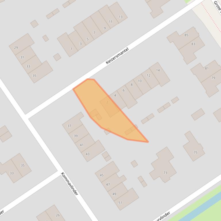 Kaart van postcodegebied 8742CP.