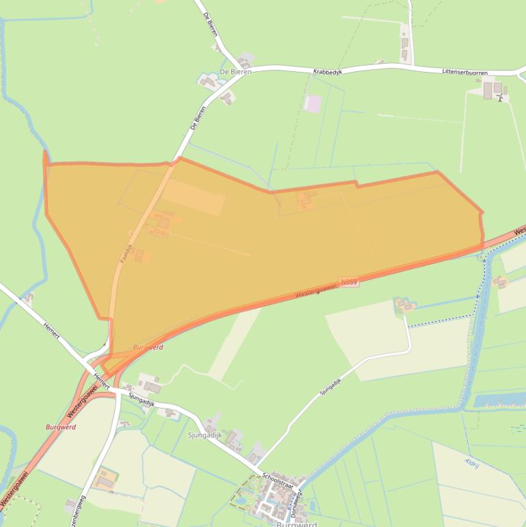 Kaart van postcodegebied 8742KK.