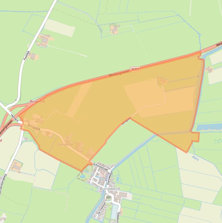 Kaart van postcodegebied 8742KL.