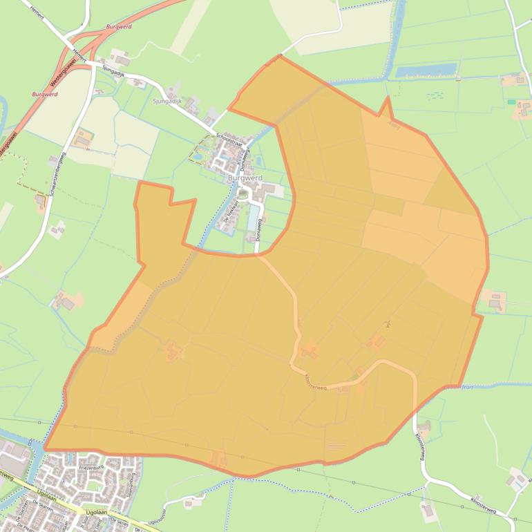 Kaart van postcodegebied 8742KV.
