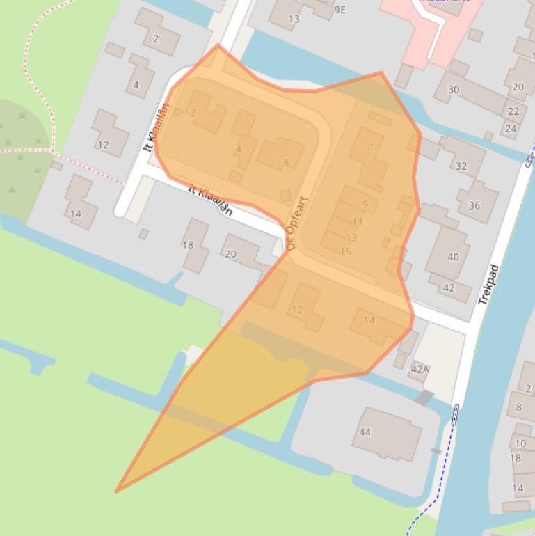 Kaart van postcodegebied 8742KW.