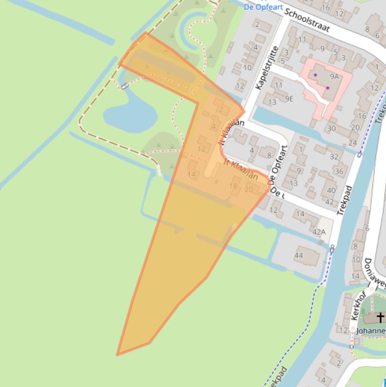 Kaart van postcodegebied 8742KX.