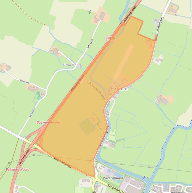 Kaart van postcodegebied 8743KX.