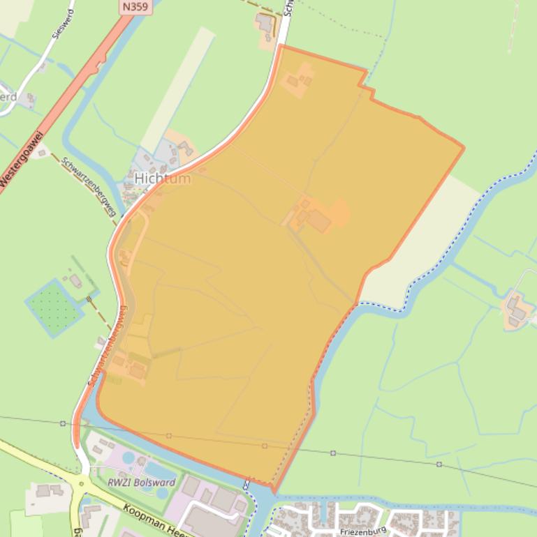 Kaart van postcodegebied 8743KZ.