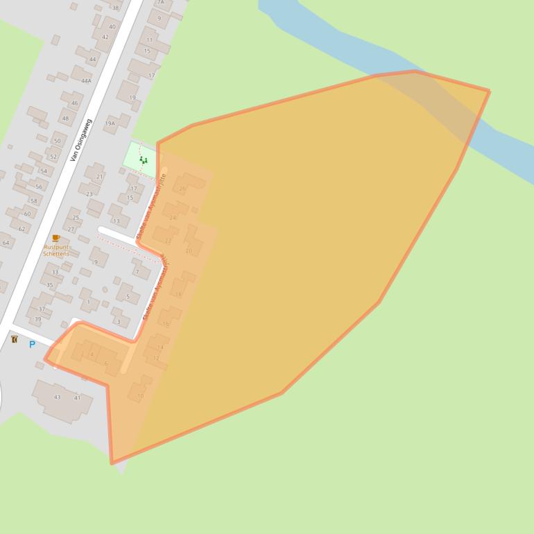 Kaart van postcodegebied 8744EP.