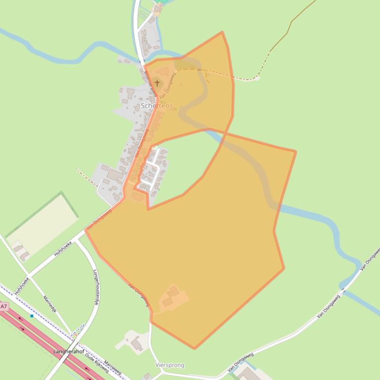 Kaart van postcodegebied 8744EV.