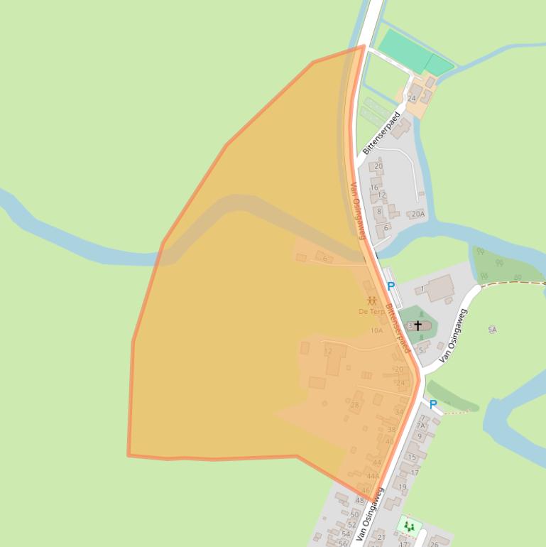 Kaart van postcodegebied 8744EW.