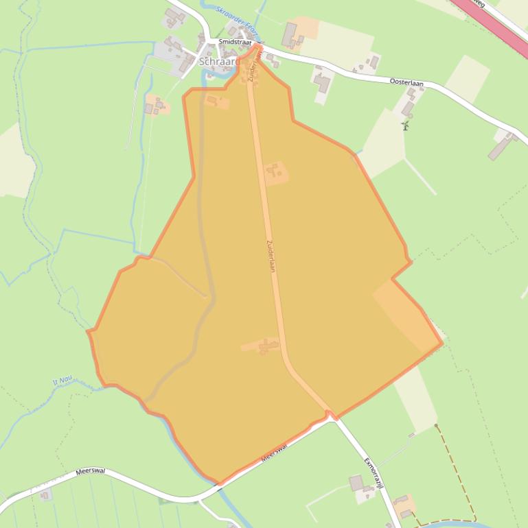 Kaart van postcodegebied 8746NE.