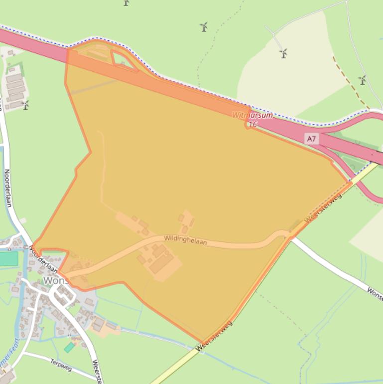 Kaart van postcodegebied 8747NL.