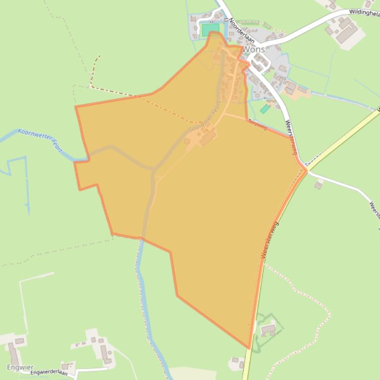 Kaart van postcodegebied 8747NT.