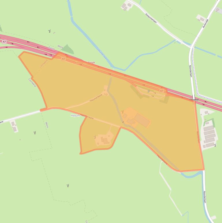 Kaart van postcodegebied 8747NX.