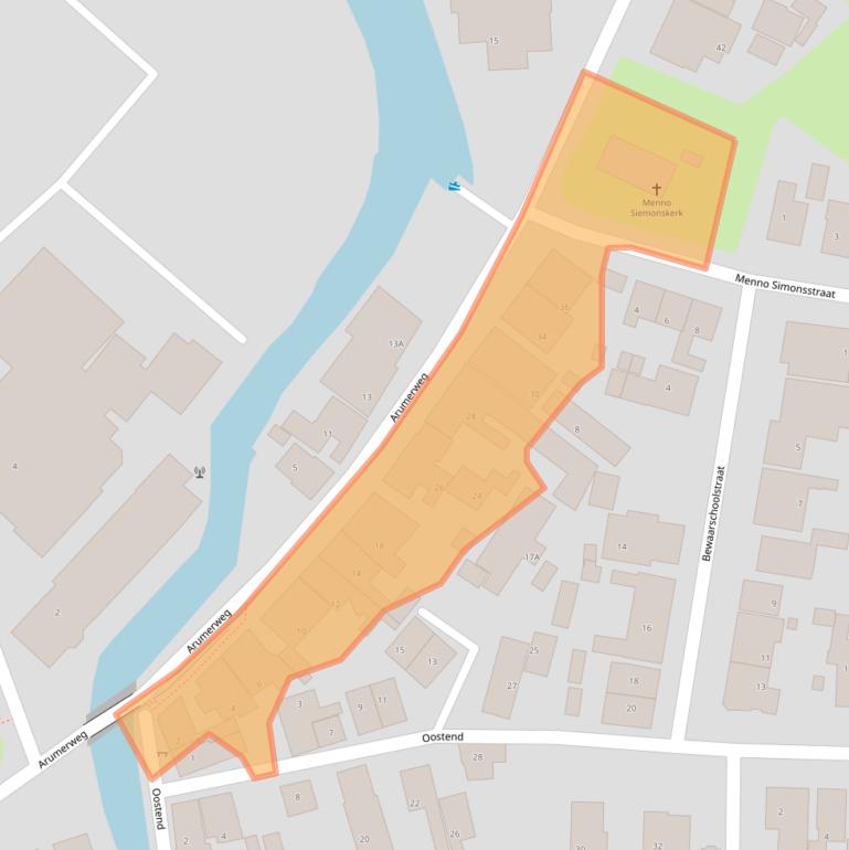 Kaart van postcodegebied 8748AD.