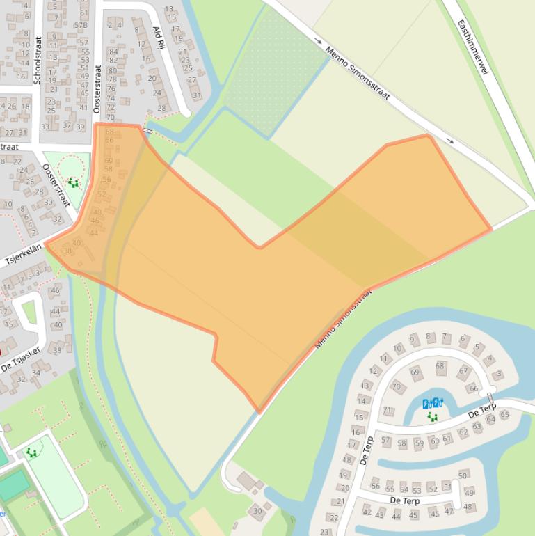 Kaart van postcodegebied 8748AZ.
