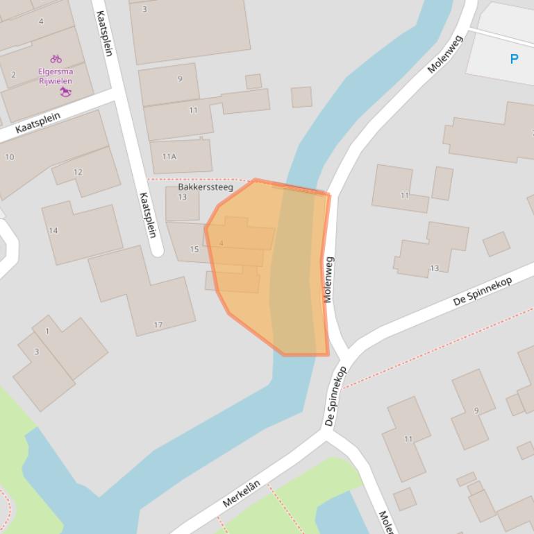 Kaart van postcodegebied 8748CA.