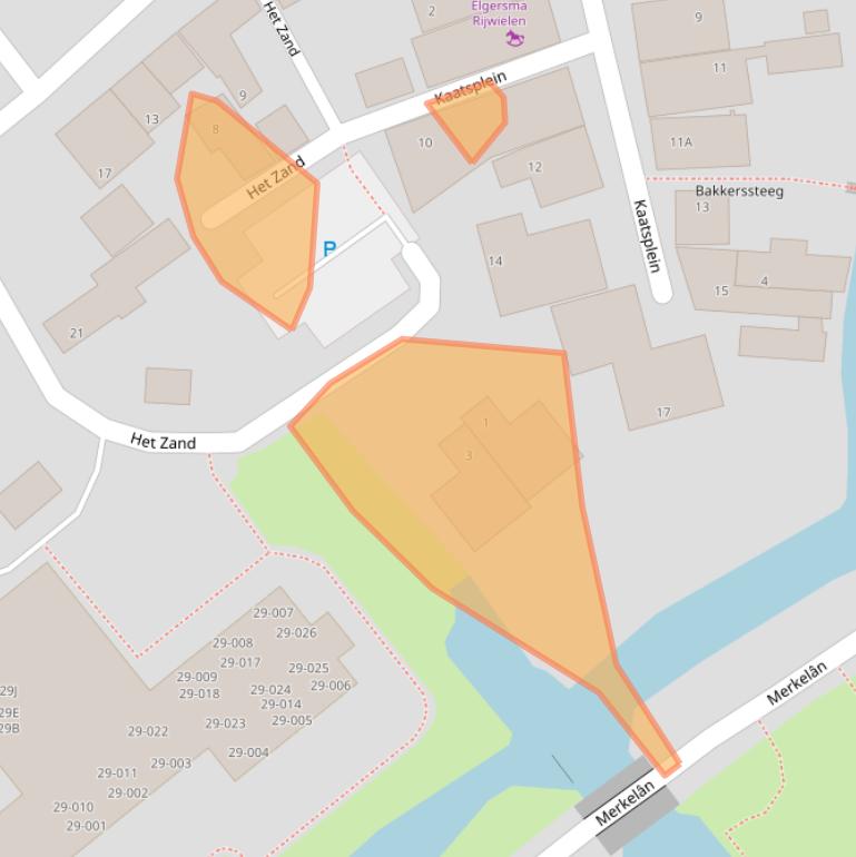 Kaart van postcodegebied 8748CB.