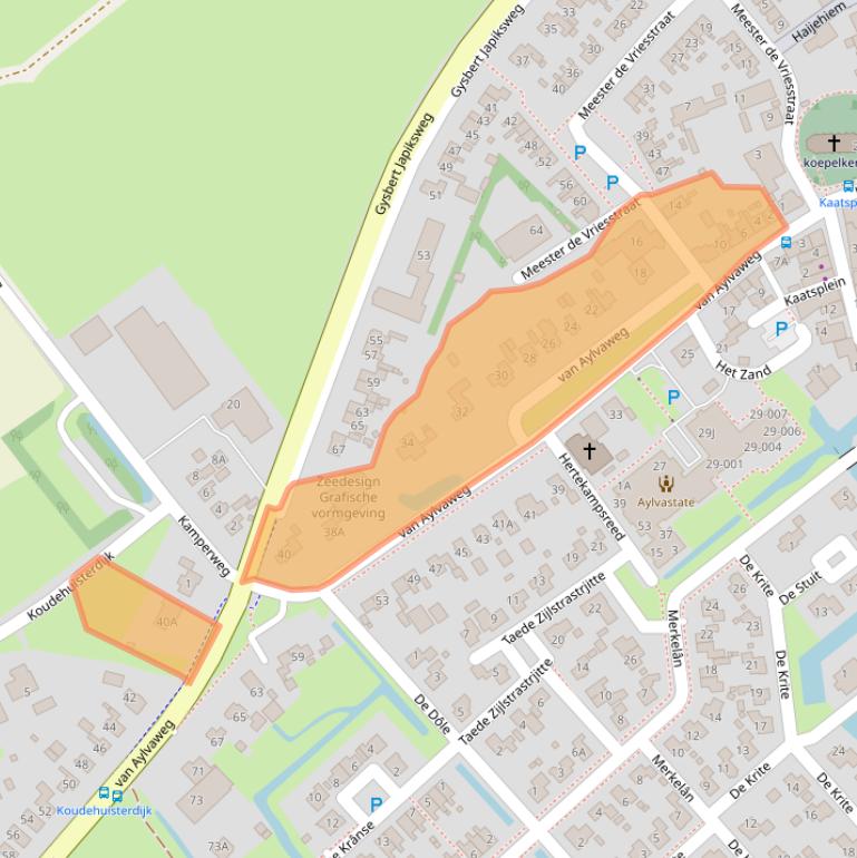 Kaart van postcodegebied 8748CE.