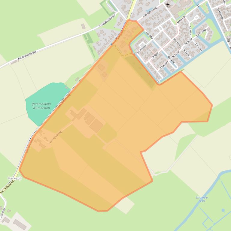 Kaart van postcodegebied 8748CG.